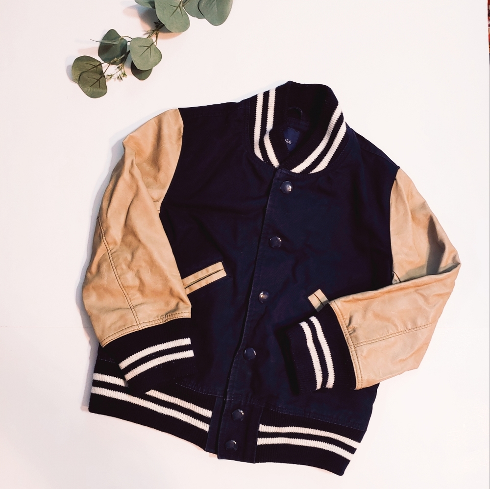 SOLD GAP | kids letterman jacket navy - Picture 2 of 7